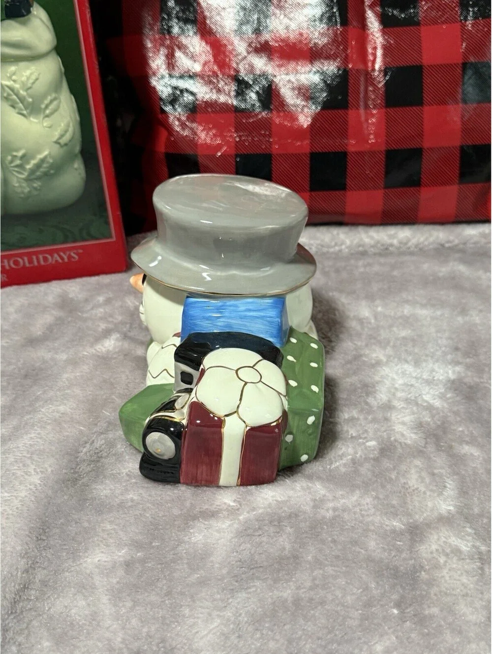 🎅🏻 Christmas Home For The Happy Holidays Snowman Cookie Jar